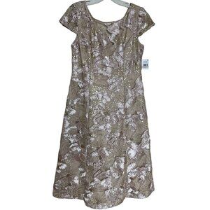 Alex Evening Dress‎ Womens Size 12 Sequins Short Sleeve Ladies
